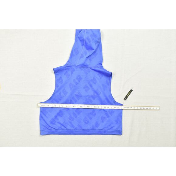 Nike Air Dri-FIT Standard Fit Crop Hoodie Vest Plus Size 1X Blue Athletic NEW - Picture 3 of 8